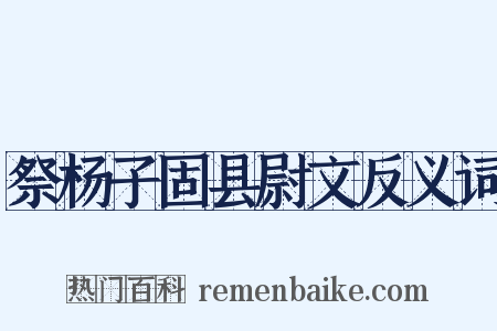 祭杨子固县尉文反义词是什么意思的图片